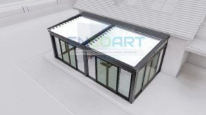 EncoArt Avtomatik Perqola + + Lift Sürüşən Şüşə Sistemi