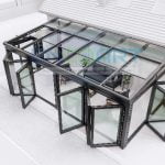 Automatische Glasdecke + Falt-Isolierglassystem