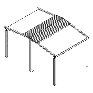 pergola classica a sei gambe a due vie