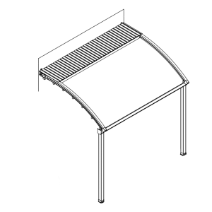 pergola a due gambe con raggiera