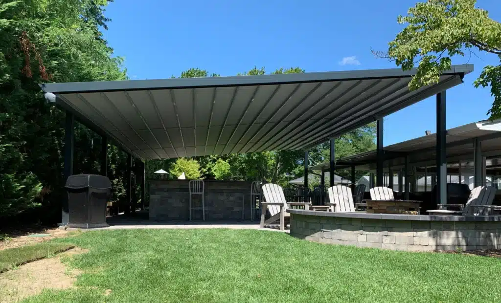 Sistemas de pérgola retrátil Sistema de teto de pérgola automático 10