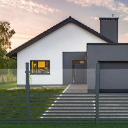 Valla de jardín moderna de aluminio modelo 40