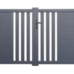 Puerta de entrada de jardín moderna de aluminio modelo 5