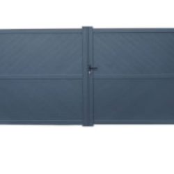 Puerta de entrada de jardín moderna de aluminio modelo 6