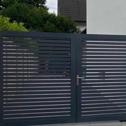 Puerta de entrada de jardín moderna de aluminio modelo París