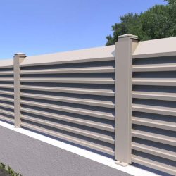 Ejemplos de cercas de jardín de aluminio tipo parasol 2