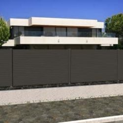 Ejemplos de vallas de jardín de aluminio de tipo panel plano