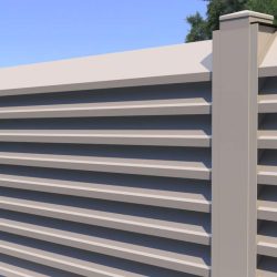 Ejemplos de cercas de jardín de aluminio tipo parasol