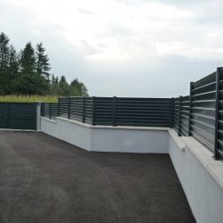 Puerta de entrada de jardín moderna de aluminio, modelos 6